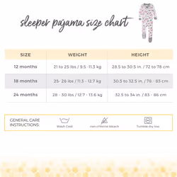 Burt's Bees Baby baby girls Pajamas  Zip Front Non-slip Footed Pjs  100% Organic Cotton and Toddler Sleepers  Autumn Blooms 2-pk  24 Months US