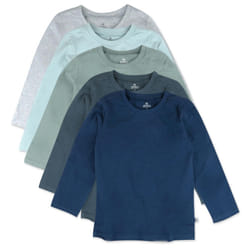HonestBaby Multipack Long Sleeve T-Shirts Tee 100% Organic Cotton Infant Baby  Toddler  Little Kids Boys  Girls  Unisex  Morning Mountains  18 Months