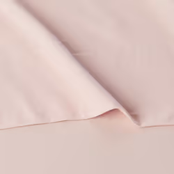 Amazon Basics 4 Piece Bed Sheet Set  100% Cotton Jersey  Includes Super Soft  Flat and Fitted Sheets  Pillowcase  Full  Blush  Solid