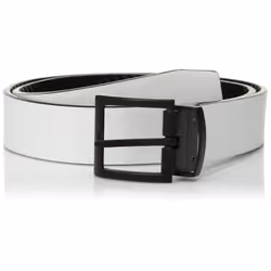 Nike boys Carbon Fiber Texture Reversible Belt  Black/White  Medium