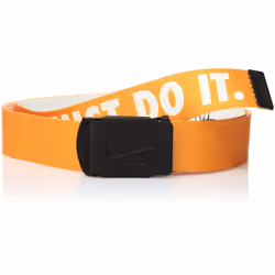 NIKE Men's Standard Just Do It Reversible Web  Orange Peel  O/S