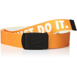 NIKE Men's Standard Just Do It Reversible Web  Orange Peel  O/S