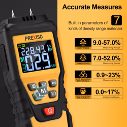 Wood Moisture Meter, 7 in 1Digital Moisture Tester, Pin-Type Moisture Detector, Water Leak Detector, Damp Tester for Firewood, Woodworking, Walls,