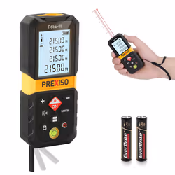 PREXISO Laser Measure 215Ft Laser Measurement Tool with Entension for Diagonal Measuring Ft/Ft+in/in/M Units - Pythagorean M ...