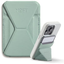 MOFT Magnetic Wallet Stand Compatible with iPhone 16/15/14/13/12 Series  Angle Adjustment & Magsafe Compatible MOVAS Phone Stand Seafoam