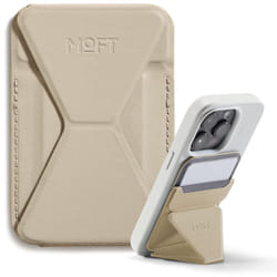 MOFT Magnetic Wallet Stand Compatible with iPhone 16/15/14/13/12 Series  Angle Adjustment & Magsafe Compatible MOVAS Phone Stand Earthen Beige