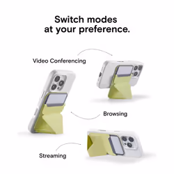 MOFT Magnetic Wallet Stand Compatible with iPhone 16/15/14/13/12 Series  Angle Adjustment & Magsafe Compatible MOVAS Phone Stand Soft Avocado