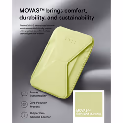 MOFT Magnetic Wallet Stand Compatible with iPhone 16/15/14/13/12 Series  Angle Adjustment & Magsafe Compatible MOVAS Phone Stand Soft Avocado