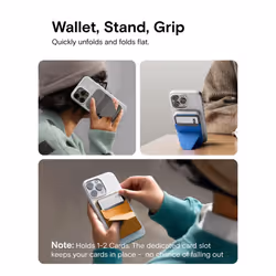 MOFT Magnetic Wallet Stand Compatible with iPhone 16/15/14/13/12 Series  Angle Adjustment & Magsafe Compatible MOVAS Phone Stand  Peony