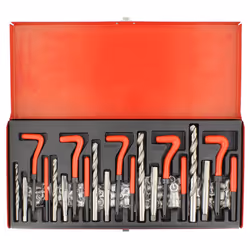 ABN Professional Thread Repair Kit - 131pc SAE Drill Thread Restorer Kit for Restoring External or Internal Screw Holes