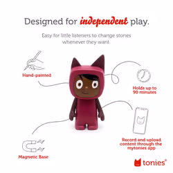 Tonies Creative Audio Character - Record and Upload up to 90 Minutes of Your Own Stories and Songs - Purple/Dark