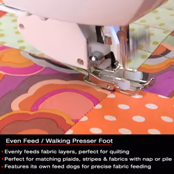 SINGER Quilting Presser Foot Kit | Includes Even Feed Foot  Quarter Inch Foot with Guide & Open Toe Free Motion Foot | Ideal for Precise Quilting & Mu