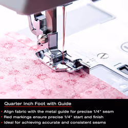 SINGER Quilting Presser Foot Kit | Includes Even Feed Foot  Quarter Inch Foot with Guide & Open Toe Free Motion Foot | Ideal for Precise Quilting & Mu