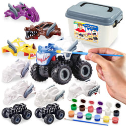 JOYIN Kids Craft Kit Build & Paint Your Own Monster Car Art & Craft Kit DIY Toy Set Make Your Own Monster Friction Powered Truck  Presents for Kids