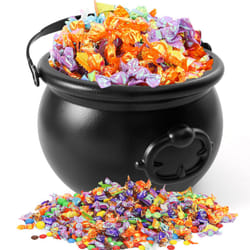 JOYIN Halloween Large Black Cauldron 75  Halloween Candy Cauldron  Candy Kettle  Pot and Bucket  Black Witch Cauldron Candy H