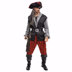 Spooktacular Creations SPO-BW-20741-M, Fancy costume, Adult, Male, Pirate, M, Polyester