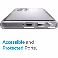 Speck Presidio Perfect Clear Case [ For Samsung Galaxy S22 ULTRA ] Slim Shockproof Microban Protection Cover - Clear