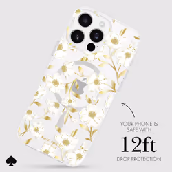 kate spade new york iPhone 16 Pro Max Case - Compatible with MagSafe - Designer Phone Case - Sunshine Floral Gems