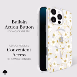kate spade new york iPhone 16 Pro Max Case - Compatible with MagSafe - Designer Phone Case - Sunshine Floral Gems