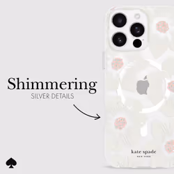 kate spade new york iPhone 16 Pro Max Case - Compatible with MagSafe - Designer Phone Case - Hollyhock Cream Floral
