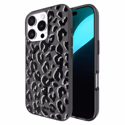kate spade new york iPhone 16 Pro Case - Compatible with MagSafe - Designer Phone Case - City Leopard Black