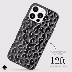 kate spade new york iPhone 16 Pro Max Case - Compatible with MagSafe - Designer Phone Case - City Leopard Black
