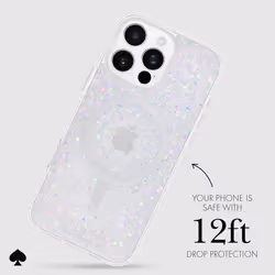 kate spade new york iPhone 16 Pro Max Case - Compatible with MagSafe - Designer Phone Case - Chunky Glitter Iridescent