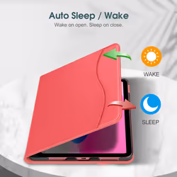 Case Compatible with iPad 10th Generation (2022) 10.9 Inch, Multi-Angle Viewing Protective Stand Cover with Pencil Holder & Pocket, Auto Sleep/Wake,