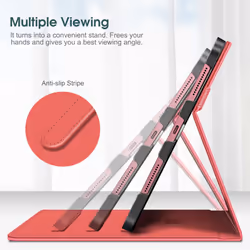 Case Compatible with iPad 10th Generation (2022) 10.9 Inch, Multi-Angle Viewing Protective Stand Cover with Pencil Holder & Pocket, Auto Sleep/Wake,