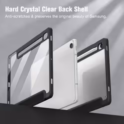 Hybrid Slim Case for Samsung Galaxy Tab S9 FE 10.9 Inch/Galaxy Tab S9 11 Inch 2023 with S Pen Holder, Shockproof Cover with Clear Transparent Back