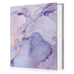 Fintie Photo Album 4x6 Photos - 600 Pockets Large Capacity Photo Book Cover for Family Wedding Anniversary Baby Vacation Pictures  Lilac Marble