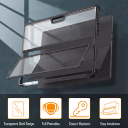 Hybrid Case Compatible with Microsoft Surface Pro 10 (2024) / Surface Pro 9 (2022) 13 inch, Shockproof Clear Cover with