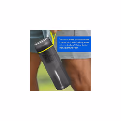 Philips GoZero Active Bottle, Squeeze Hydration Bottle, for Fresh Water Source Filtering