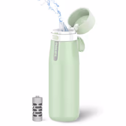 PHILIPS Filtered Water Bottle Insulated Stainless Steel Water Purifier Bottle for Daily Life & Travel BPA Free with GoZero ...