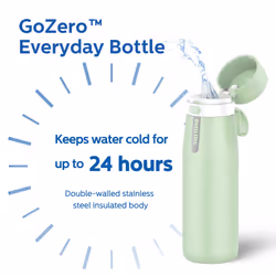PHILIPS Filtered Water Bottle  Insulated Stainless Steel Water Purifier Bottle for Daily Life & Travel  BPA Free with GoZero Everyday Filter for Clean