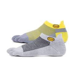 Vibram Five Fingers Ankle Socks Breathable Low Cut Gym Trainer Liners Twin Pack - XL