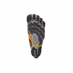 Vibram V-Run Men's Mega Grip Five Fingers Barefoot Training Running Shoes-Golden - 44 EU, Golden Yellow/Black