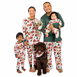 Burt's Bees Baby Family Jammies Matching Holiday Organic Cotton Pajamas  Modern Forest  Baby 1-Piece 3 Months