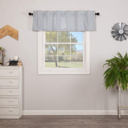 VHC Brands  Sawyer Mill Ticking Stripe Valance  Black  16x60