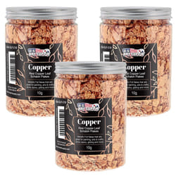 U.S. Art Supply Metallic Foil Schabin Gilding Genuine Copper Leaf Flakes in a 10 Gram Bottle (Pack of 3) - Gild Picture Frames  Paintings  Furniture