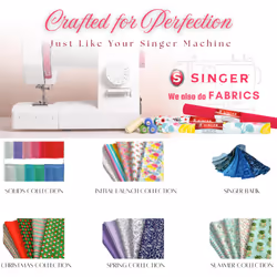 SINGER Fabrics  100% Cotton  Snow White  2 Yard Precut