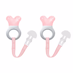 MAM Baby Toys  Teething Toys  Mini Cooler Teether with Clip  Girl  2+ Months  2 Count