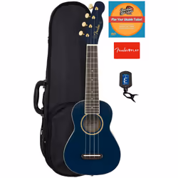 Fender Grace Vanderwaal Moonlight Soprano Ukulele Bundle with Hard Case Tuner Strap Fender Play Online Lessons and Austin ...