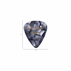 Fender Premium Celluloid 351 Shape Picks  Medium  Black Moto - 36 Pack
