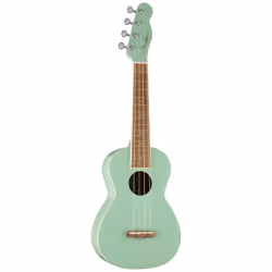 Fender Monterey Concert Ukulele - Surf Green Bundle with Gig Bag  Tuner  and Austin Bazaar Instructional DVD