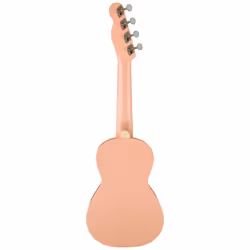 Fender Monterey Concert Ukulele - Shell Pink Bundle with Gig Bag  Tuner  and Austin Bazaar Instructional DVD
