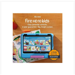 Amazon Fire HD 10 Kids tablet ages 3 to 7, 10.1" brilliant screen,