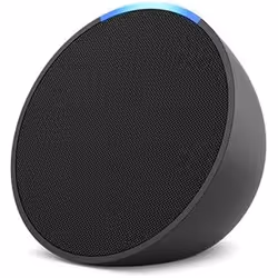Amazon Echo Pop, Amazon Alexa, Round, Black, Android, Fire OS, iOS, 4.95 cm, Buttons