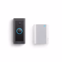 Ring Video Doorbell Wired with Ring Chime Doorbell + Chime