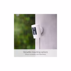 Ring Outdoor Camera Plug In Stick Up Cam HD Security Camera White